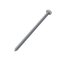 1 doz 12 x 65mm WHITE TOP POLYTOP FIXING PINS FASCIA SIGN NAILS STAINLESS STEEL 